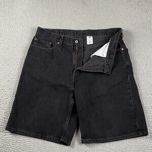 VTG Levi's 550 Relaxed Fit Denim Shorts Men's 38 Black Y2K Hip Pop Skater